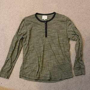 Lucky Brand Olive Long Sleeve Henley